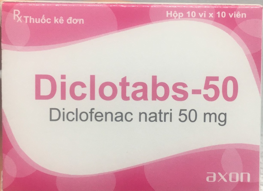 [T06644] Diclotabs 50 diclofenac natri 50mg Ấn Độ (H/100v)