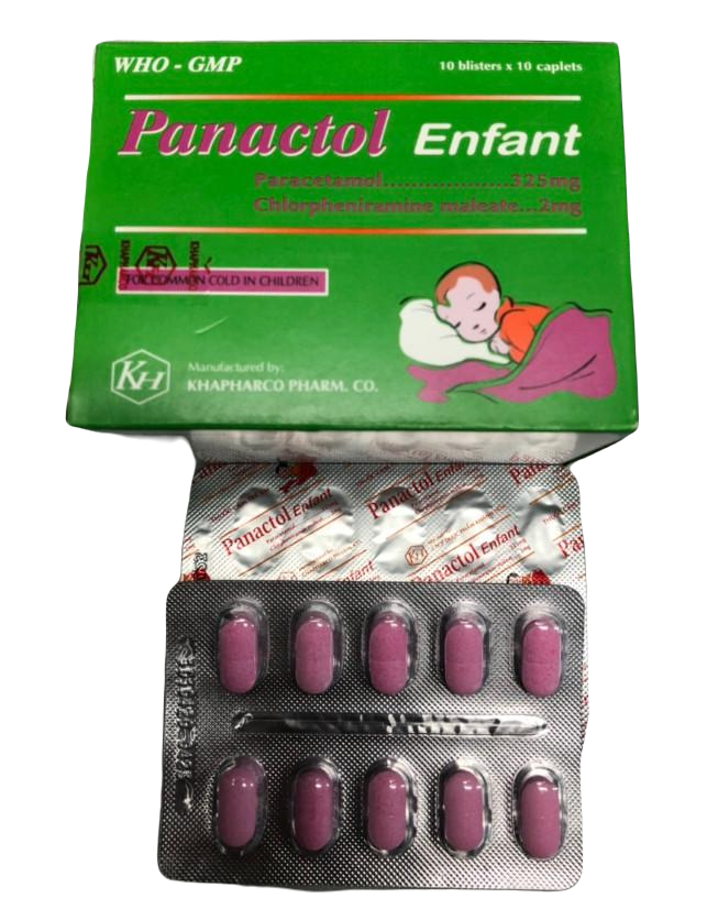 [T06765] Panactol enfant paracetamol 325mg Khánh Hòa (H/100v)