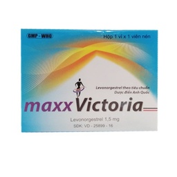 [T06843] MaxxVictoria Levonorgestrel 1,5 mg tránh thai khẩn cấp 72h Ba Đình (H/1v)