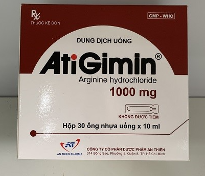 [T06974] AtiGimin Arginine hydrochloride 1000mg An Thiên (H/30 gói /10ml) 