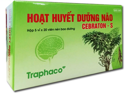 [T07120] Hoạt huyết dưỡng não cebraton -S bao đường Traphaco (H/100v)