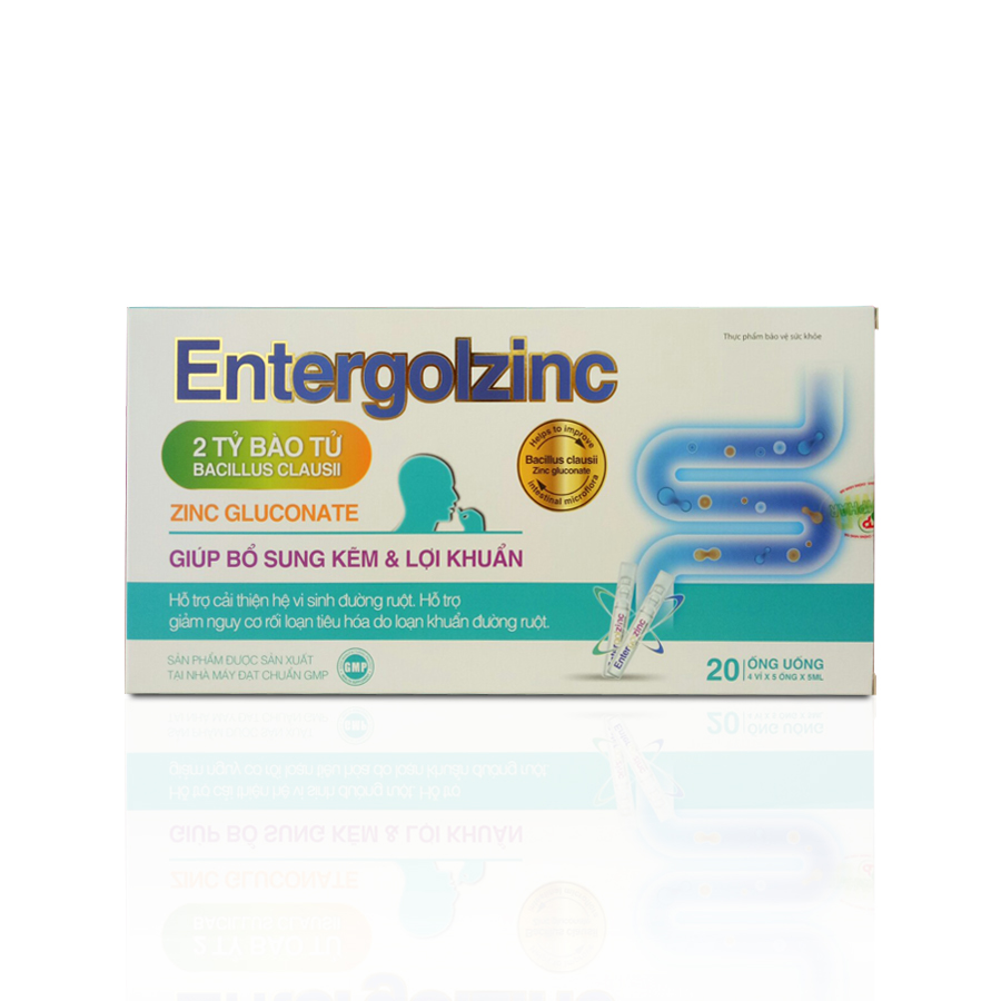 [T07195] Entergolzinc 2 tỷ bào tử Bổ Sung Kẽm Lợi Khuẩn Akopha (H/20o/5ml) xanh