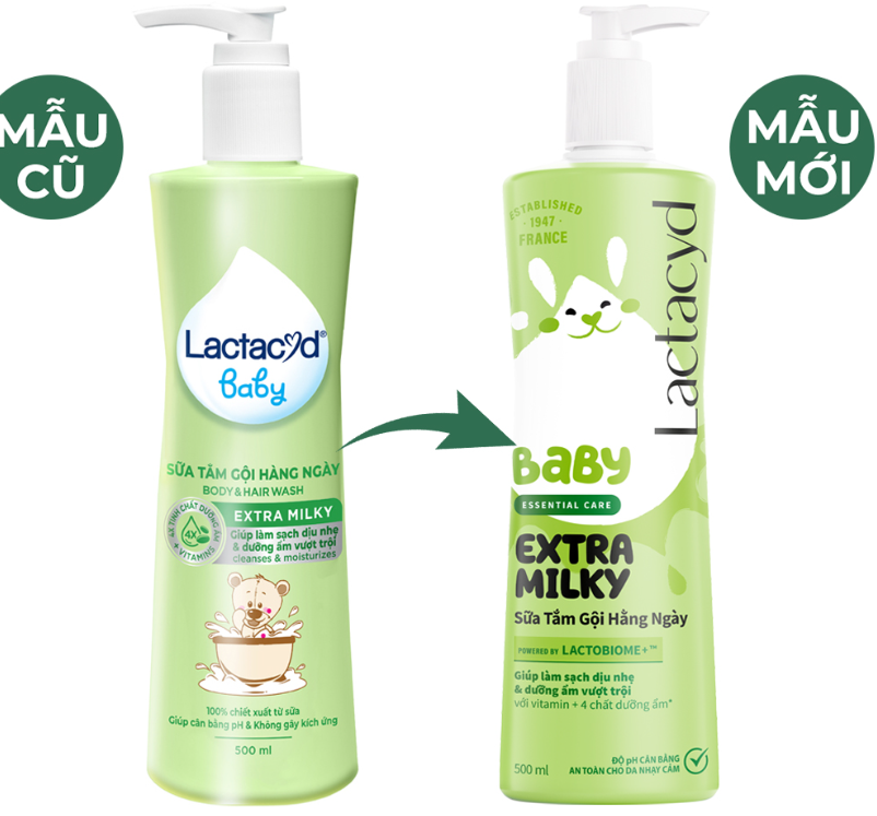 [T07201] Lactacyd baby extra milky vòi Sanofi (Chai/500ml)
