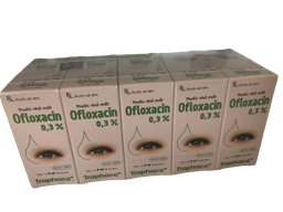 [T07211] Nhỏ mắt Ofloxacin 0.3% Traphaco (Cọc/10lọ/6ml)