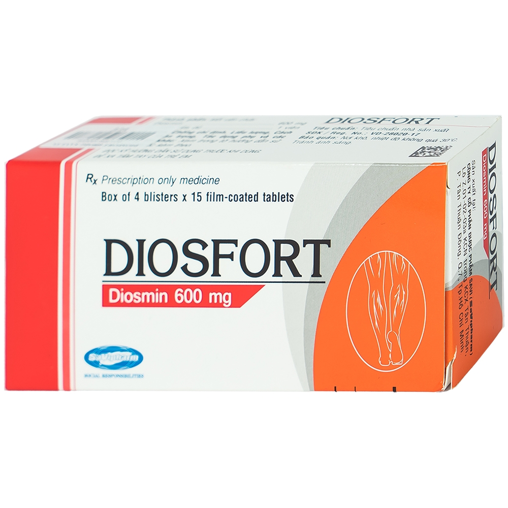 [T07214] Diosfort diosmin 600mg Savipharm (H/60v) Date 09/2027