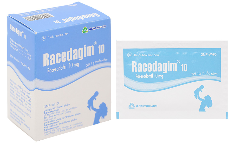 [T07235] Racedagim Racecadotril  10 mg Agimexpharm (H/30gói) 