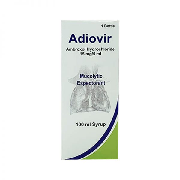 [T07297] Adiovir ambroxol hydrochloride 15mg/5ml Băng la đét (Lọ/100ml) Date 07/2027