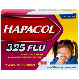 [T07337] Hapacol 325 flu DHG Hậu Giang (H/24gói/1.5g)
