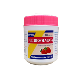 [T07362] Besolvin Bromhexin 4mg vị dâu NIC (Lọ/500v)