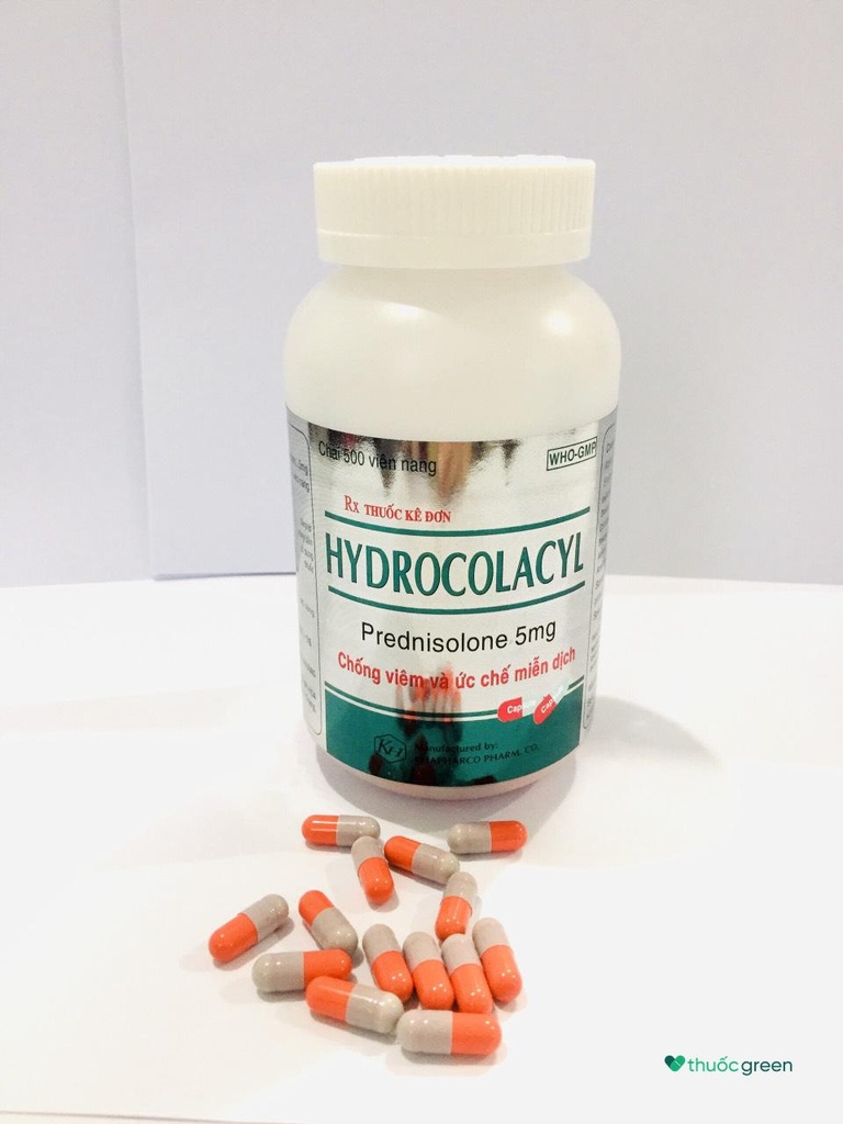 [T07380] Hydrocolacyl prednisolone 5mg viên nang Khánh Hòa (Lọ/500v)