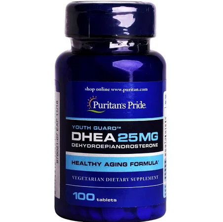 [T07538] Viên uống DHEA 25mg Puritan's Pride Mỹ (Lọ/100v) Date 06/2026