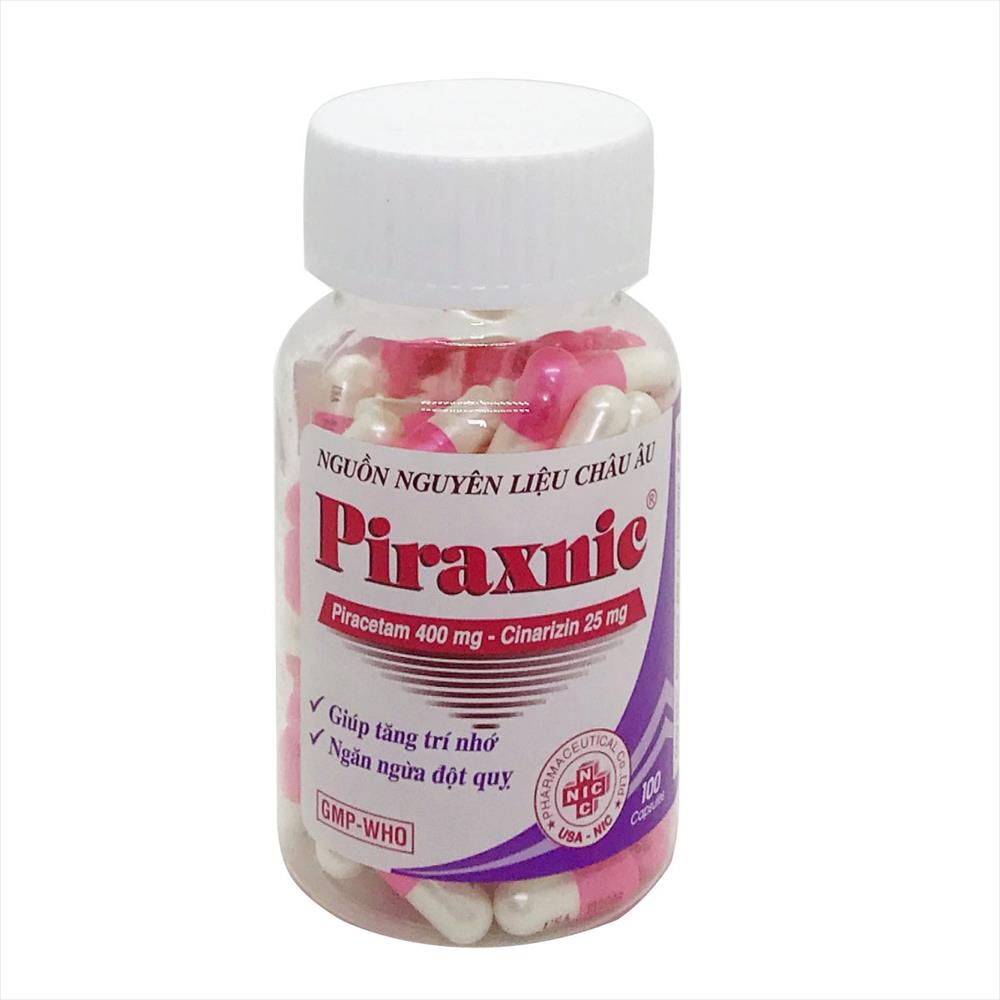 [T07587] Piraxnic piracetam 400mg viên nang NIC (Lọ/100v)
