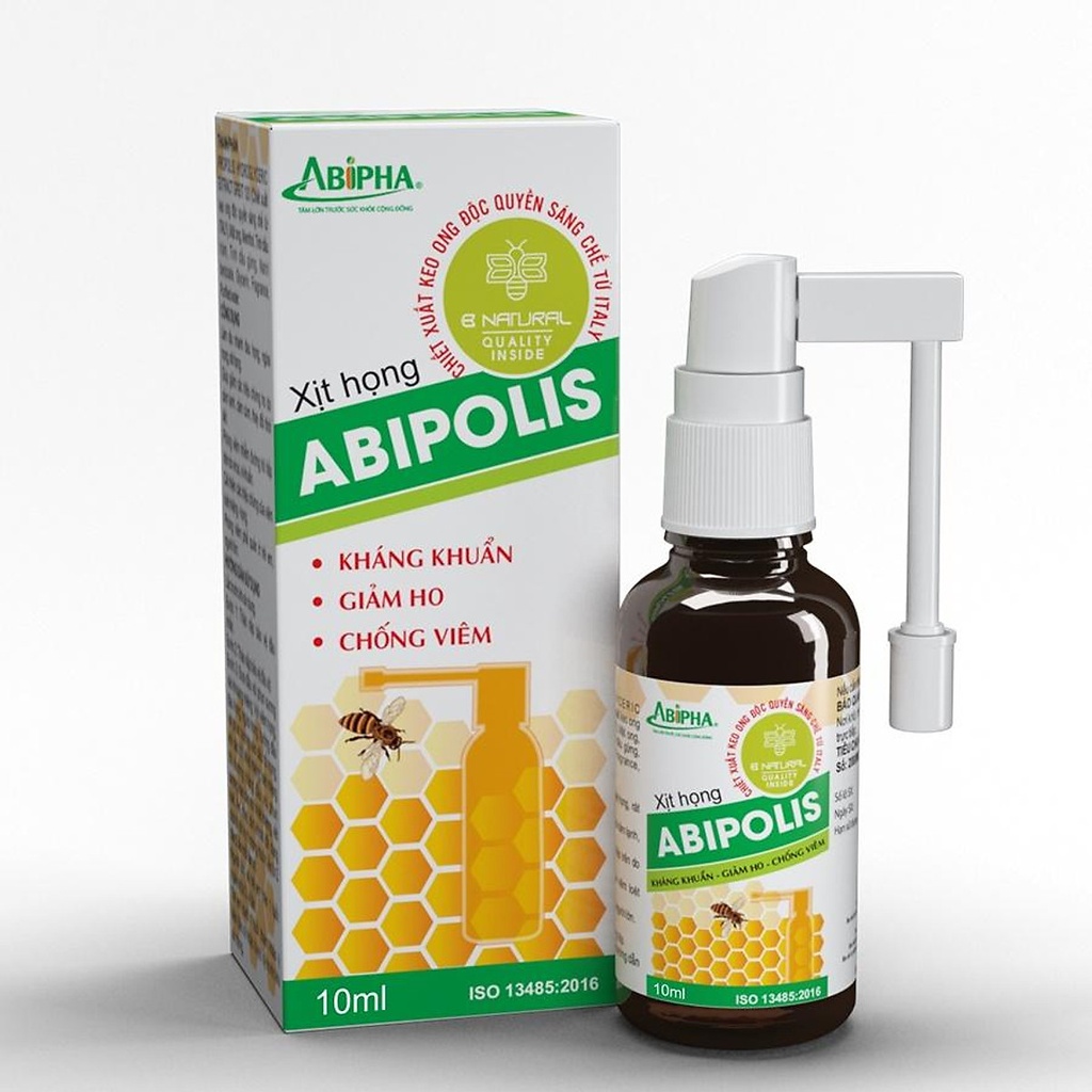 [T07588] Abipolis xịt họng keo Abipha (Lọ/10ml) date 01/2025