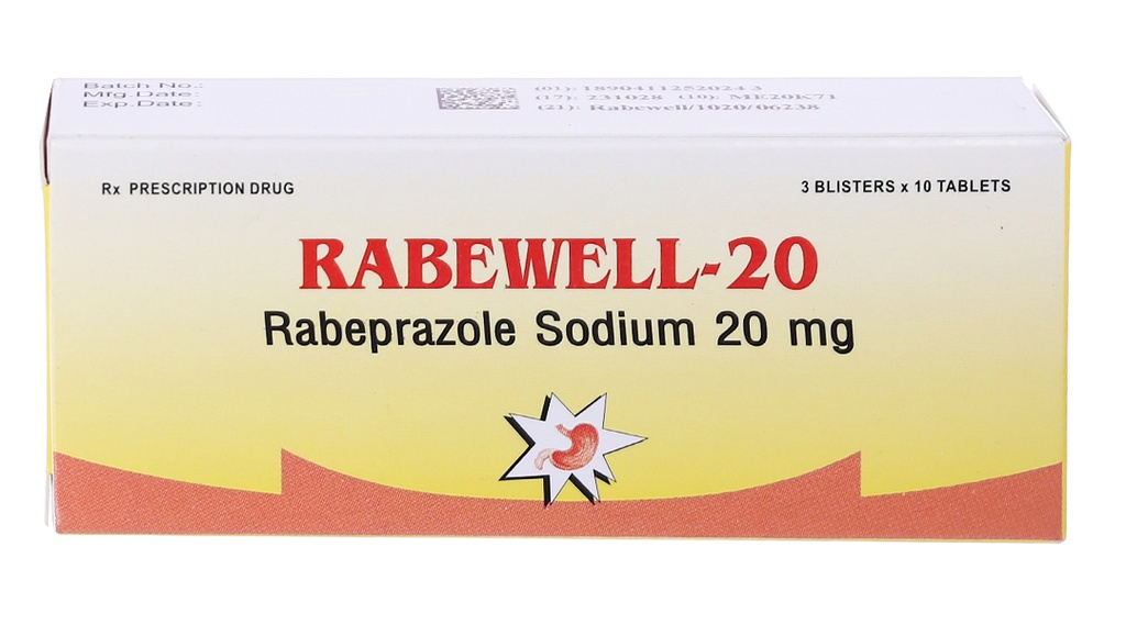 [T07593] Rabewell rabeprazole 20mg Ấn Độ (H/30v)