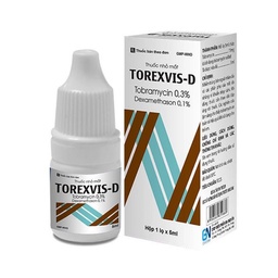 [T07602] Torexvis D tobramycin 0.3% dexamethason 0.1% Meracine (Cọc/10lọ/5ml)