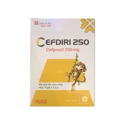 [T07624] Cefdiri 250 cefprozil 250mg Medisun (H/10gói/4.5g) (con khỉ)