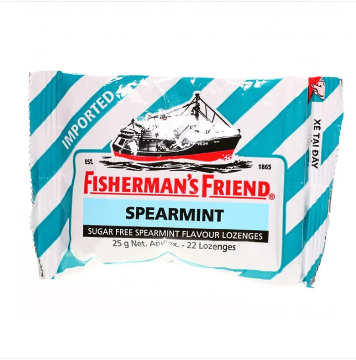 [T07633] Fisherman's Friend Kẹo Con Tàu Spearmint  (Gói/25g)