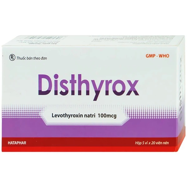 [T07676] Disthyrox levothyroxin natri 100mcg Hà Tây (H/100v) Date 07/2027