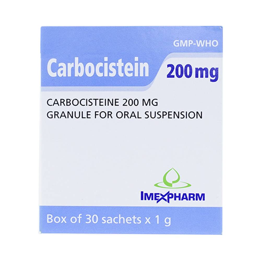 [T07731] Carbocistein 200mg Imexpharm (H/30gói) Date 12/2027