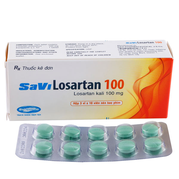 [T07786] Savi Losartan 100mg SaVipharm (H/30v) 