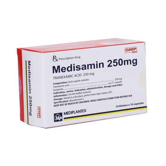 [T07795] Medisamin Tranexamic 250mg Mediplantex (H/100v)
