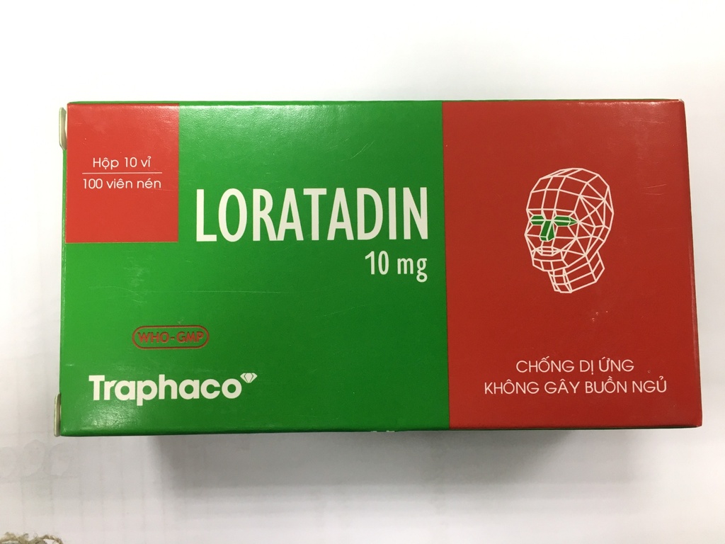 [T07855] Loratadin 10mg Traphaco (H/100v) Hộp to