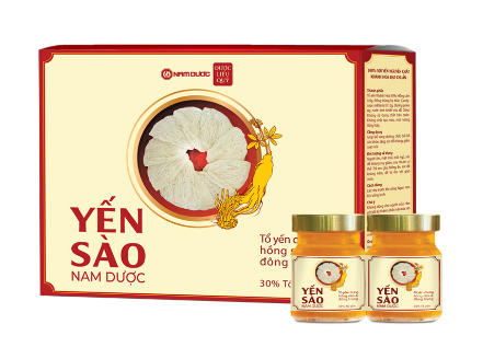 [T08186] Yến sào Nam Dược tổ yến chưng hồng sâm và đông trùng (H/6lọ/70ml)vàng