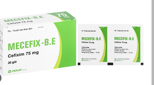 [T08210] Mecefix B.E Cefixim 75mg Merap (H/20gói)  Date 01/2027