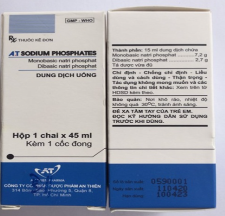 [T08407] A.T sodium phosphates dung dịch uống An Thiên (H/1chai/45ml)