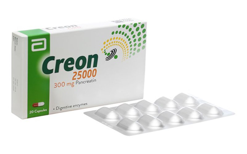 [T08480] Creon 25000 Pancreatin 300mg Abbott (H/20v) Date 03/2026