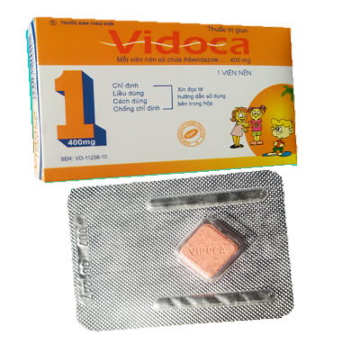 [T08587] Vidoca Albendazol 400mg Vị Cam Thanh Hóa (H/1v)