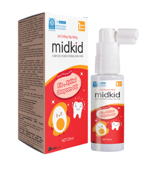 [T08588] Midkid xịt chống sâu răng Dược Khoa (H/1lọ/20ml) Màu đỏ