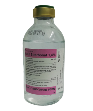 [T08591] Natri Bicarbonat 1.4% truyền Bình Định (Lọ/250ml)