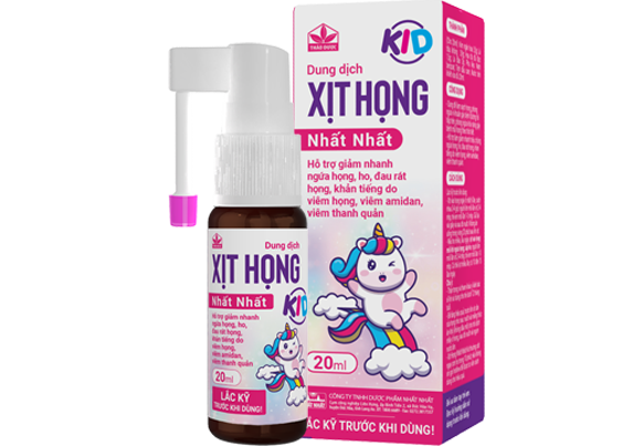 [T08605] Xịt họng Kid Nhất Nhất (Lọ/20ml) Màu Hồng Date 12/2025
