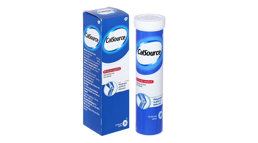 [T08657] CalSource 500mg Calci sủi Pakistan (Tuýp/20v) date 10/2025