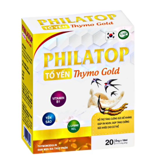 [T08768] Philatop Tổ Yến Thymo Gold Mediphar (H/20o/10ml) vàng