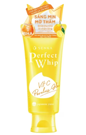 [T09034] Perfect Whip sữa rửa mặt Vit C dưỡng sáng mờ thâm màu vàng (Tuýp/100g) date 07/2026