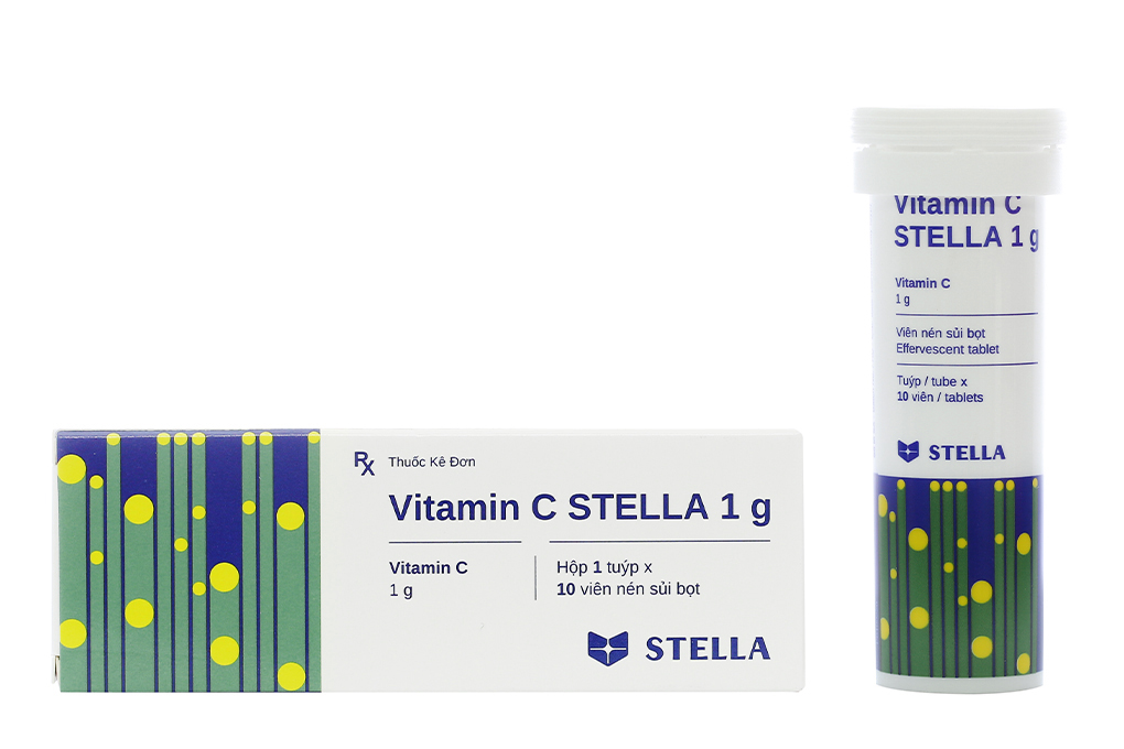 [T09226] Vitamin C 1g Stella (H/1tuýp/10v) 