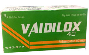 [T09264] Vaidilox Febuxostat 40mg Z150 Cophavina (H/30v) 
