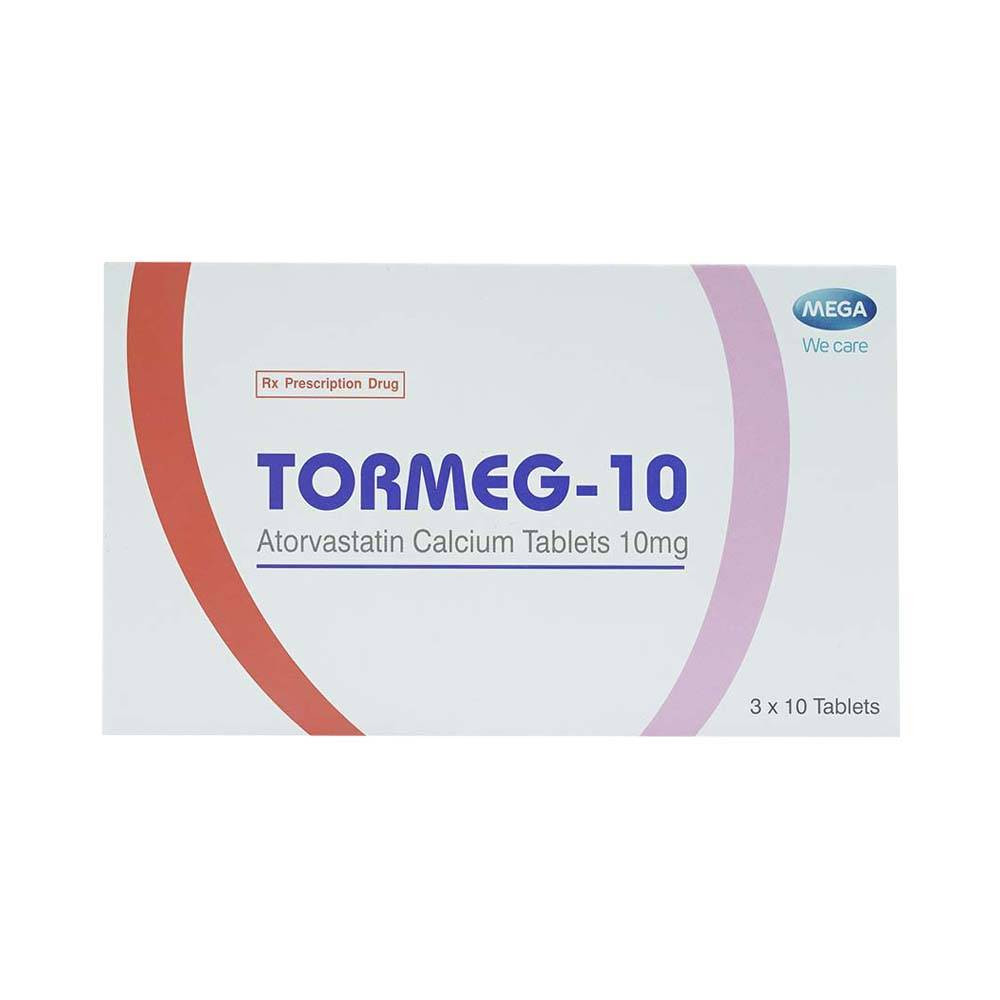 [T09638] Tormeg 10 Atorvastatin 10mg Mega (H/30v) Date 06/2025