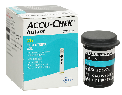 [T09728] Accu chek Instant que thử đường huyết Roche (H/25que) 