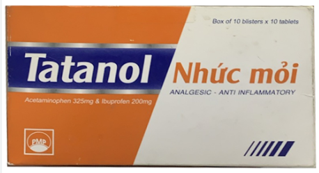 [T09945] Tatanol nhức mỏi Acetaminophen 325mg PMP (H/100v) Date 12/2026