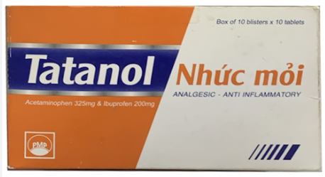 [T09945] Tatanol nhức mỏi Acetaminophen 325mg PMP (H/100v)