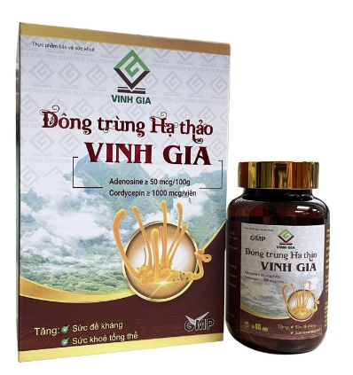 [T10126] Đông Trùng Hạ Thảo Vinh Gia (Lọ/60v)