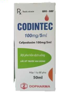 [T10374] Codintec Cefpodoxim 100mg/5ml Dopharma (Lọ/50ml)