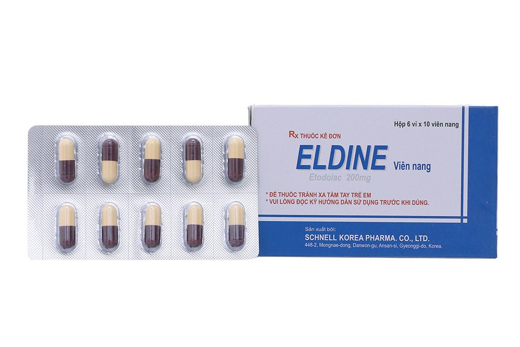 [T10445] Eldine Etodolac 200mg Hàn Quốc (H/60v)