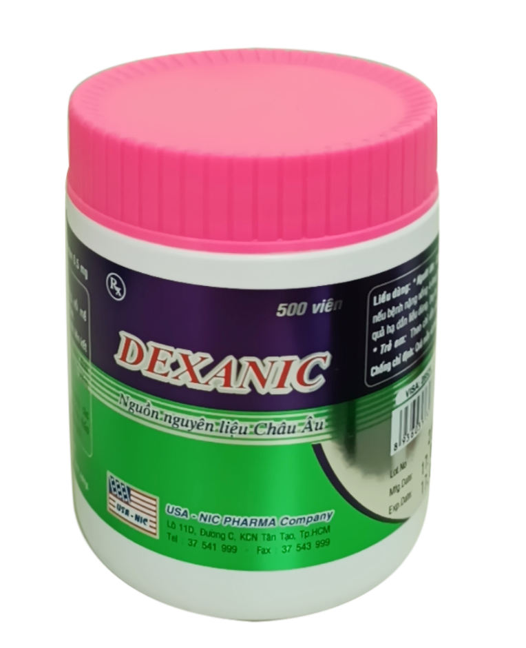 [T10503] DEXANIC Dexamethason 0,5mg NIC (Lọ/500v)