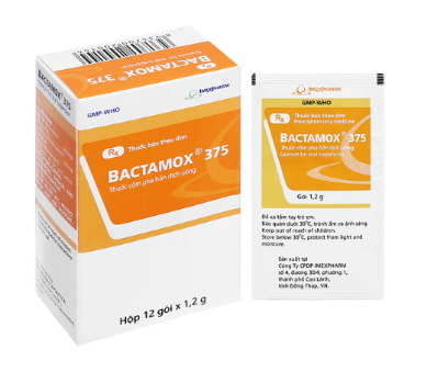 [T10507] Bactamox 375mg Imexpharm (H/12gói/1,2g) 