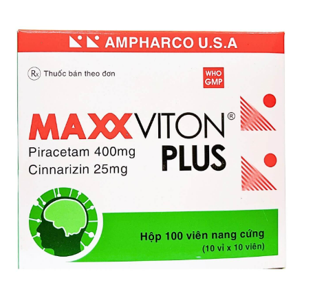 [T10773] Maxxviton Plus Piracetam 400mg Ampharco U.S.A ( H/100v)