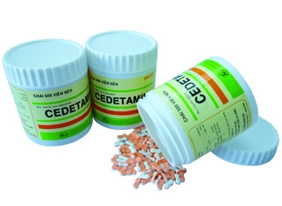 [T10956] Cedetamin viên nén (vàng vạch cam) Khánh Hòa (Lọ/500v) Lọ To